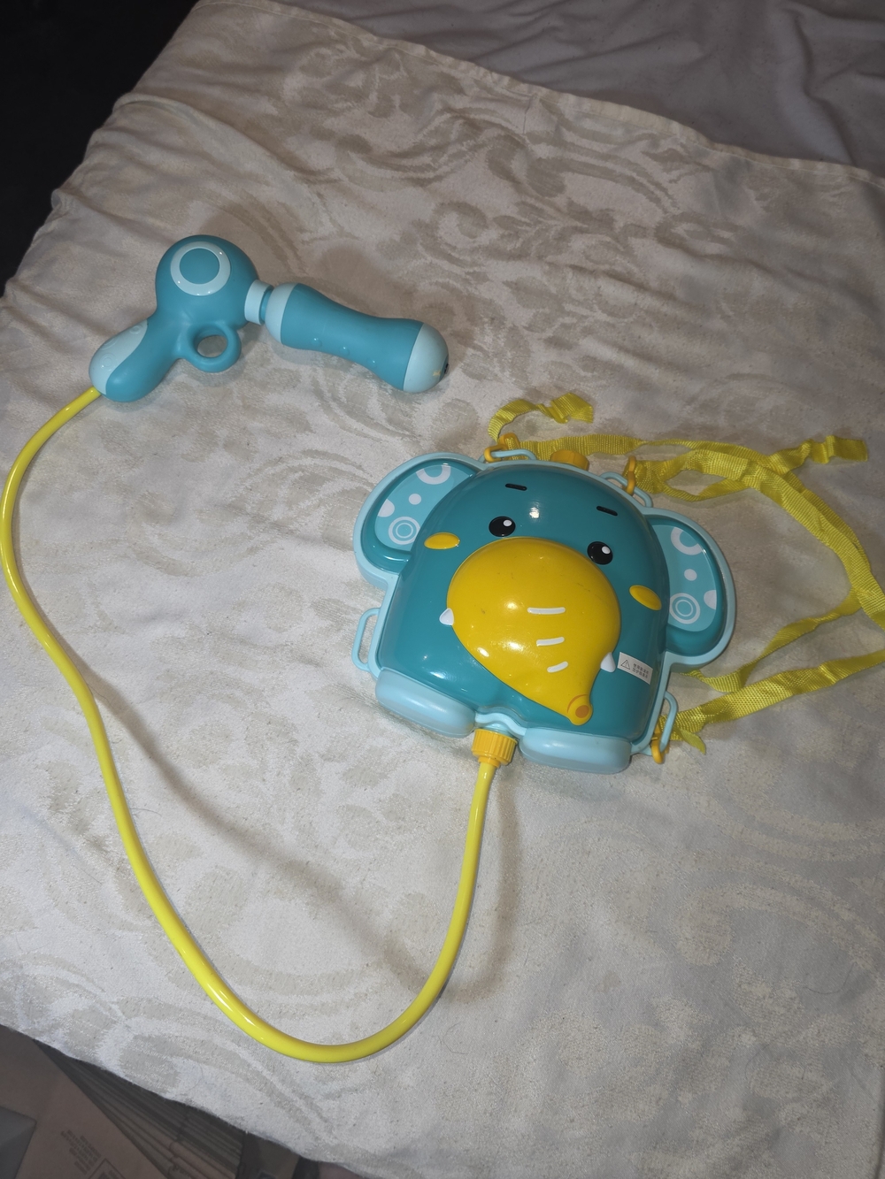 Elephant Water Spray Backpack for Kids - Blue & Yellow